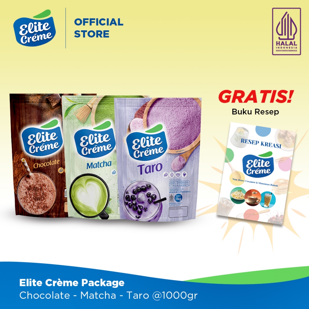 

Elite Creme Powder Drink 3 in 1 Package - Matcha Chocolate Taro