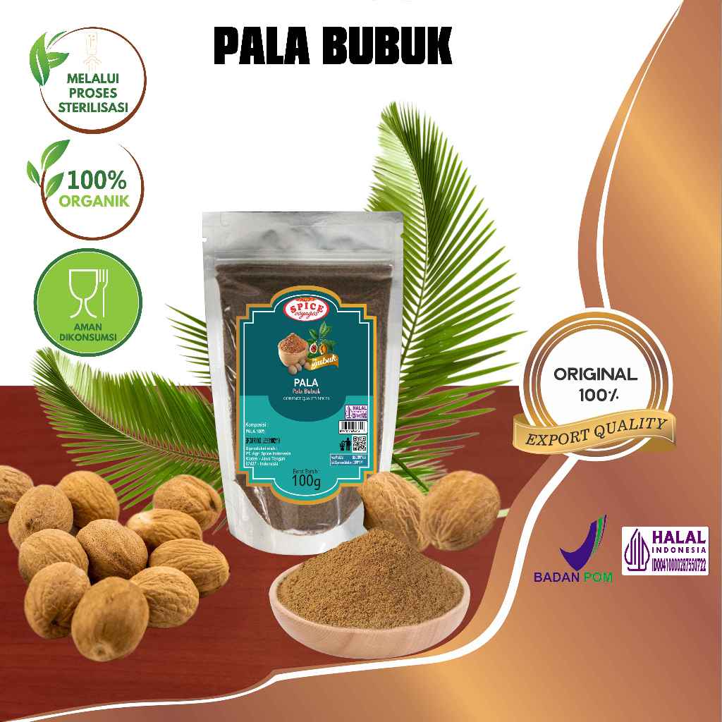 

Spice Voyages Ground Nutmeg (100gr) / Pala Bubuk (100gr)