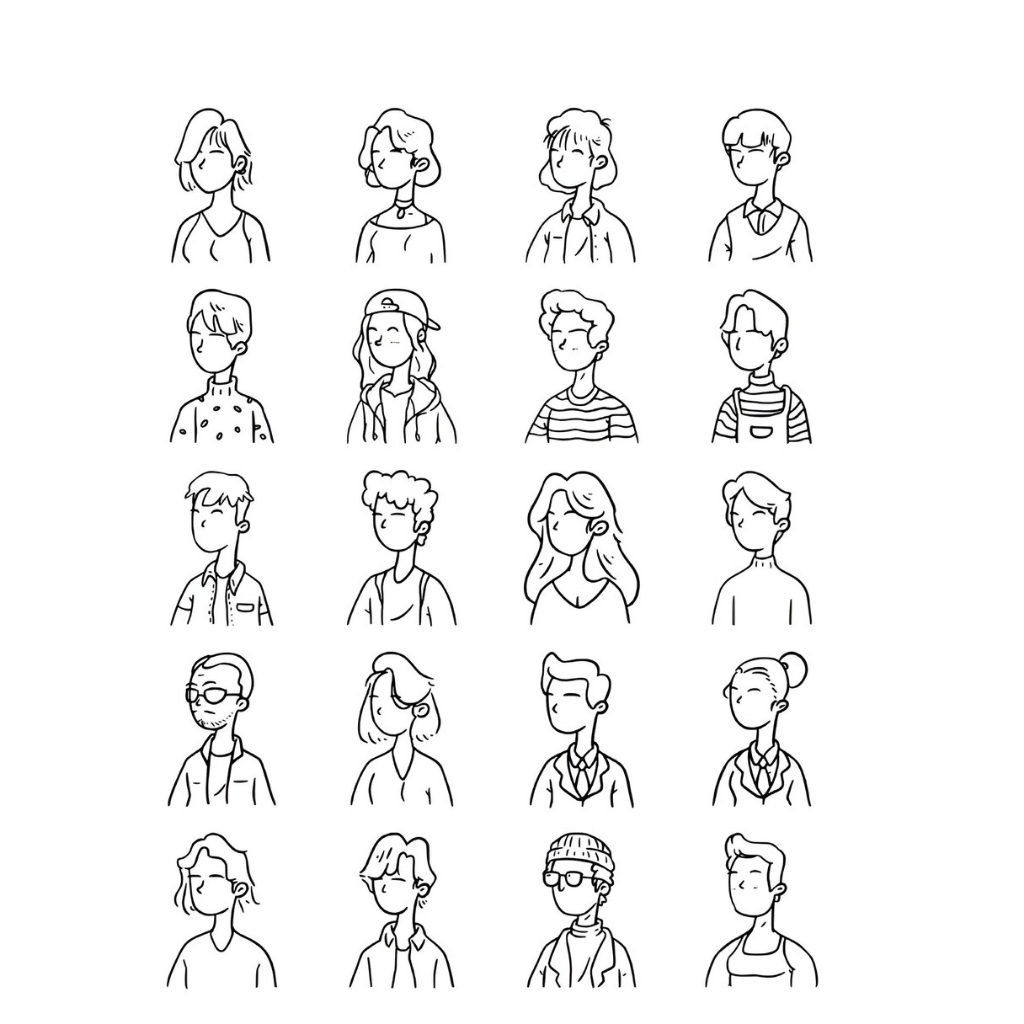 

Stiker karakter orang untuk jurnaling dan hiasan catatan buku