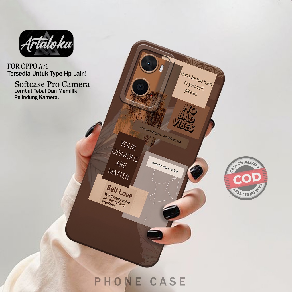 Case Hp Oppo A76 - Fashion Case Aesthetic - Softcase Oppo A76 - Casing Oppo A76 - Kesing Oppo A76 - 