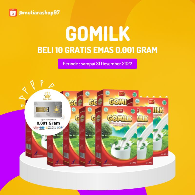 

[ ] - PAKET RESELLER 10 BOX GOMILK - Susu Kambing Etawa PLUS DAUN KELOR bariklana original 100%