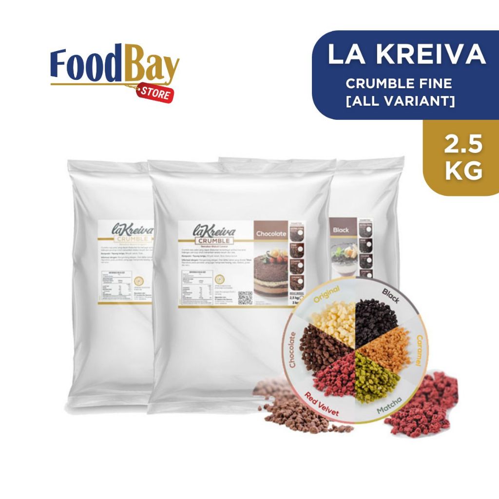 

La Kreiva Crumble Fine 2.5Kg / Remahan Biskuit kemasan 2,5 kg