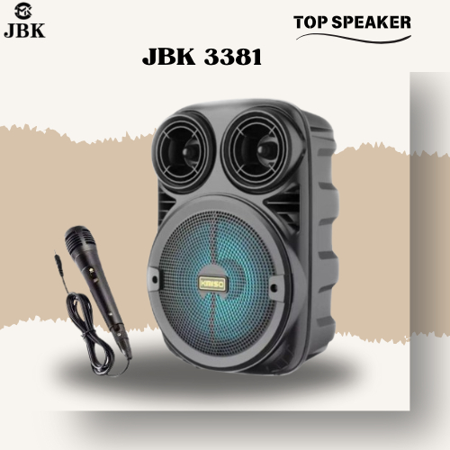 SPEAKER BLUETOOTH JBK 3381 PORTABLE 6.8 INCH BONUS MICROPHONE