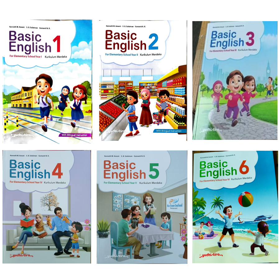 Buku Basic English Kelas 1 2 3 4 5 6 SD/MI Yudhistira Kurikulum Merdeka - Bahasa Inggris Original 10