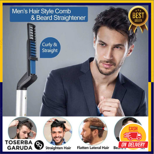Pelurus Rambut dan Jenggot Hair Styling SISIR ELEKTRIK Pelurus Rambut Pria Styling 2 in 1 SISIR CATO