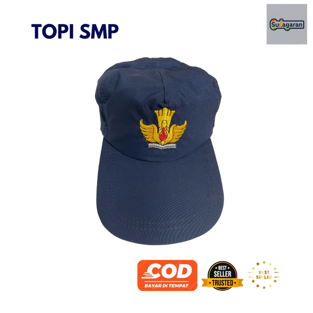 Topi SMP | Topi Sekolah Menengah Pertama Biru | Topi Seragam SMP Biru