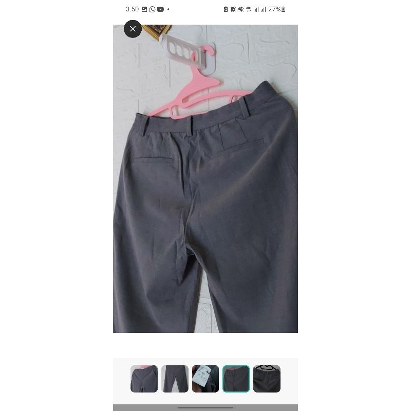Celana uniqlo pants- uniqlo ankle grey