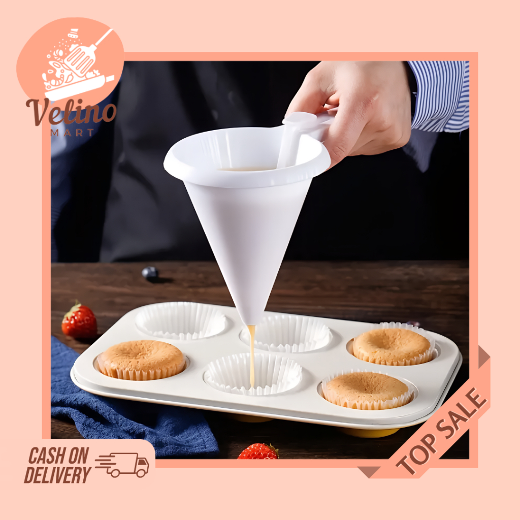 Corong Dispenser Adonan Kue / Dispenser Adonan Kue Praktis / Corong Adonan Cupcake Bahan Plastik