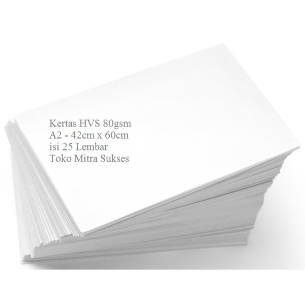 

A2 25 Lembar Kertas HVS 80gsm dan 100gsm A2 - 42cm x 60cm isi 25 Lembar