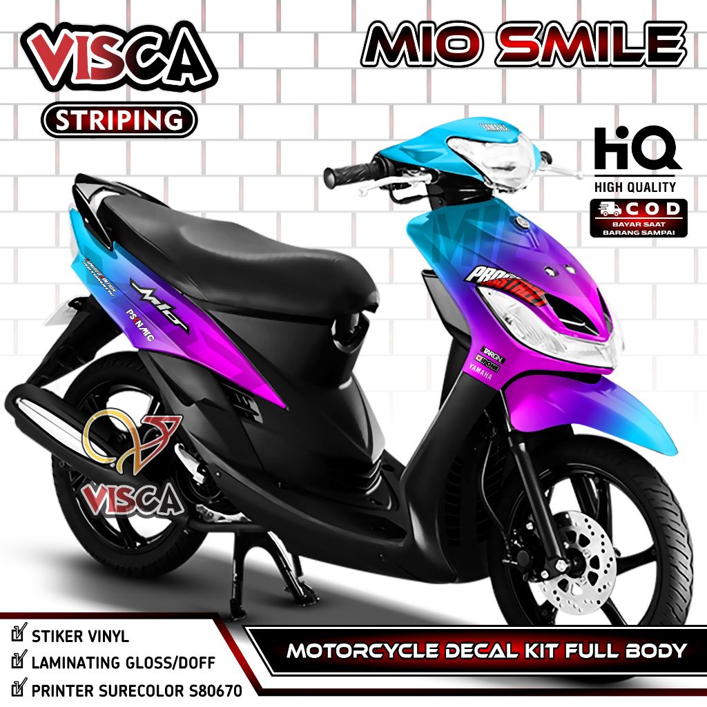 Decal Mio Smile - Stiker Mio Smile - Dekal Mio Smile Full Body - Striping Mio Smile Variasi - Decal 