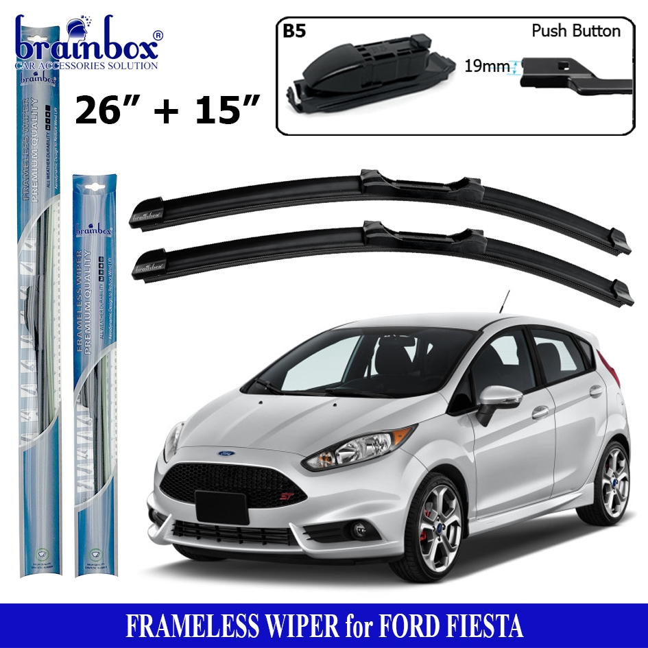 Brainbox Frameless Wiper Mobil Ford Fiesta Windshield