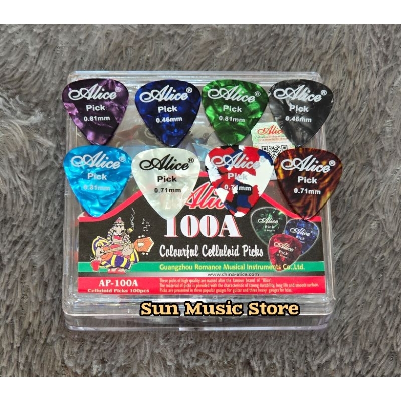 Pick Gitar Kerang Alice Original - Pick Gitar Celluloid Alice - Pick Gitar Kerang - Pick Gitar Cellu