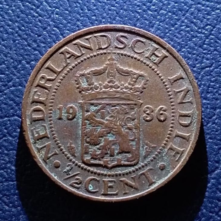 Koleksi Koin Nederlandsch Indie ½ Cent Tahun 1936