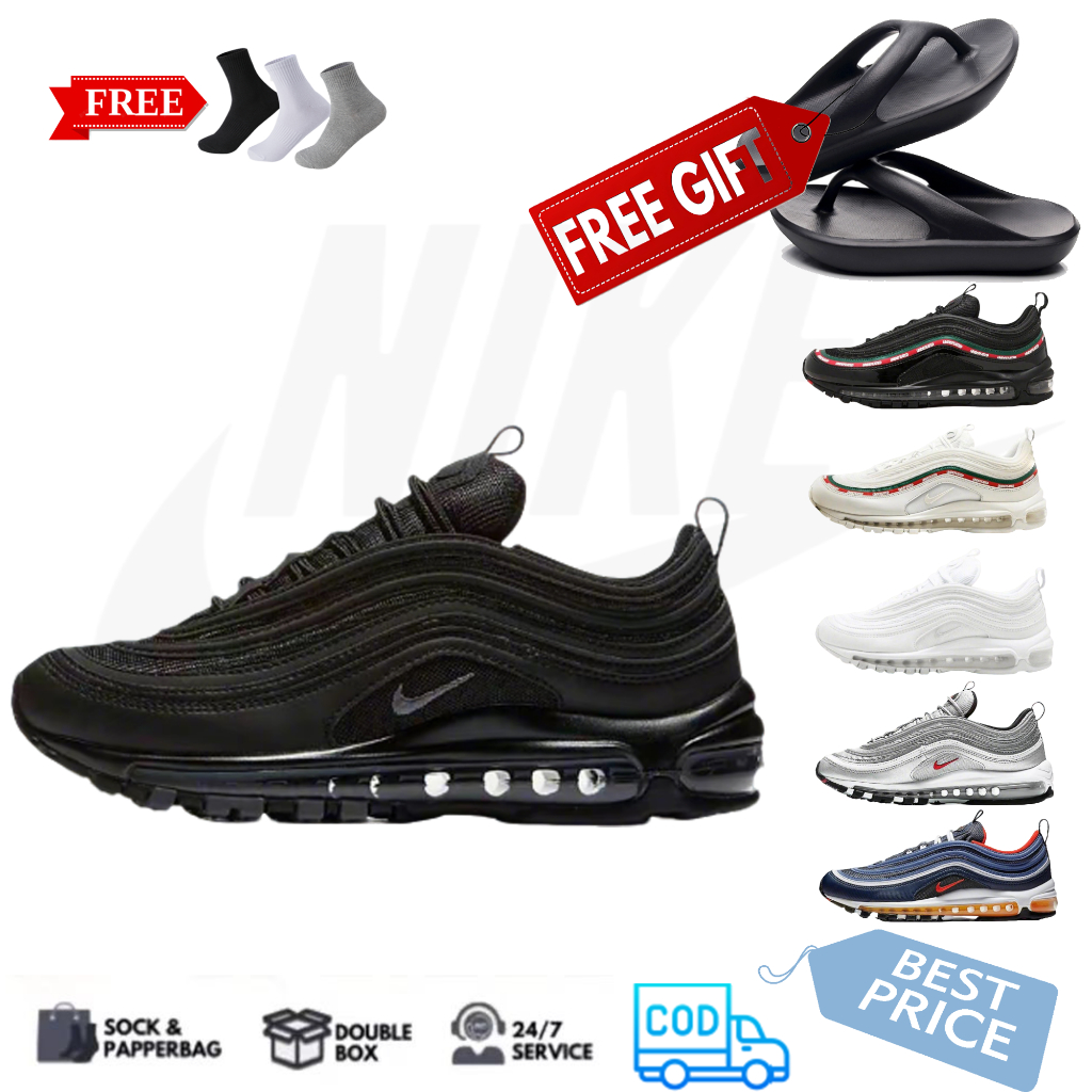 SEPATU Nike Air Max 97 Retro - Kaos Kaki Bernafas, Kulit Tahan Bata, Anti Slip, Low - top, Casual & 
