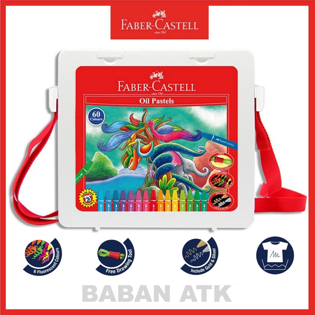

Crayon Faber Castell Hexagonal Oil Pastel 60 Warna / Free Perpect Drawing Tools