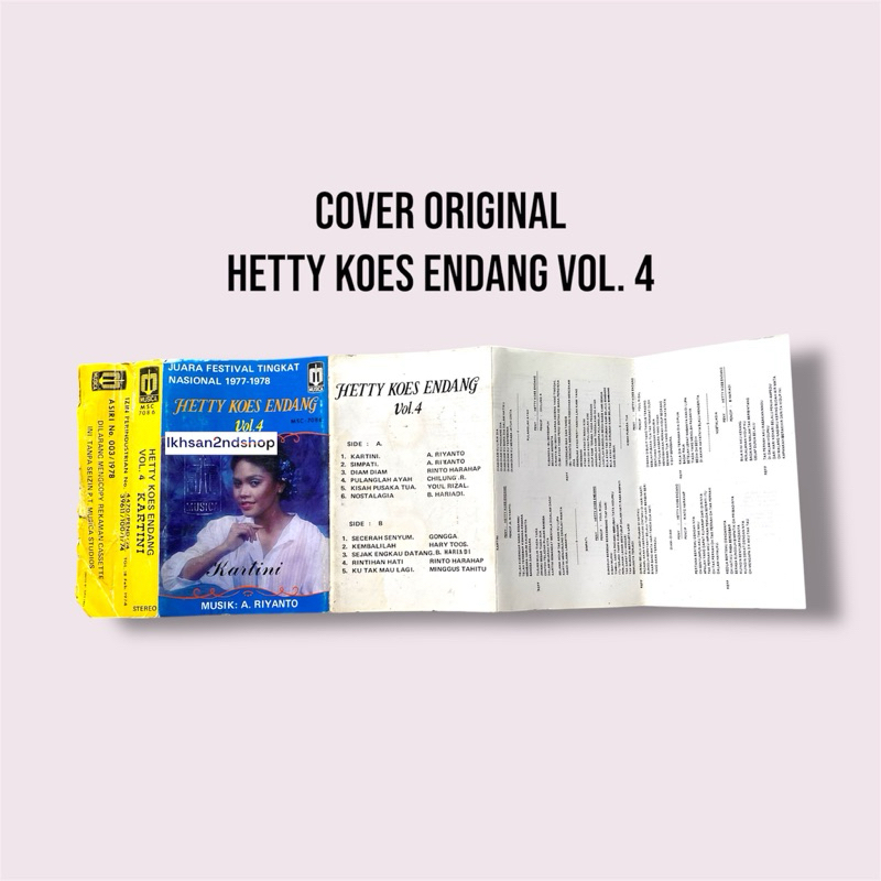 Sampul / Cover Kaset Pita Hetty Koes Endang Vol. 4