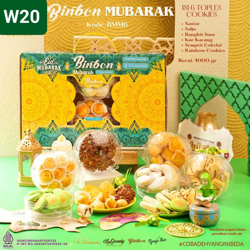 

BINBON KUE KERING LEBARAN/PARCEL IDUL FITRI/COOKIES/CAKE/BINBON MUBARAK/HAMPERS LEBARAN HALAL MURAH MERIAH