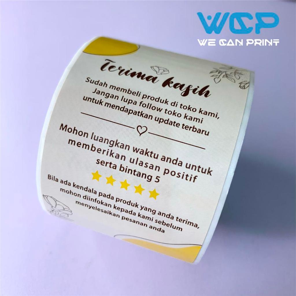 

Sticker Thank You / Label Terima Kasih / Stiker Ulasan On Shop
