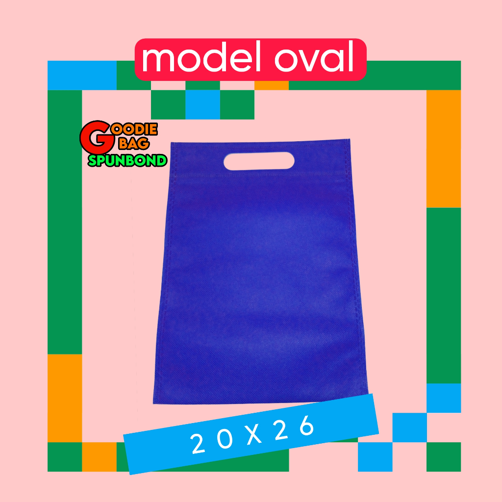 

1 kodi 20 pcs tas kain spunbond goodie bag oval kecil ukuran 20x26, kantong belanja lipat, souvenir, ultah anak, promosi, bingkisan, bekal, kado, hajatan, acara, pernikahan, tahlilan, godibeg oval, godibag, tanpa tali, serbaguna, ulang tahun anak, polos