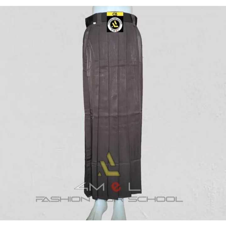 ROK PRAMUKA REMPEL ATAS ( full rempel )ROK SMP/SMA PLISKET BAHAN HIGH TWIST