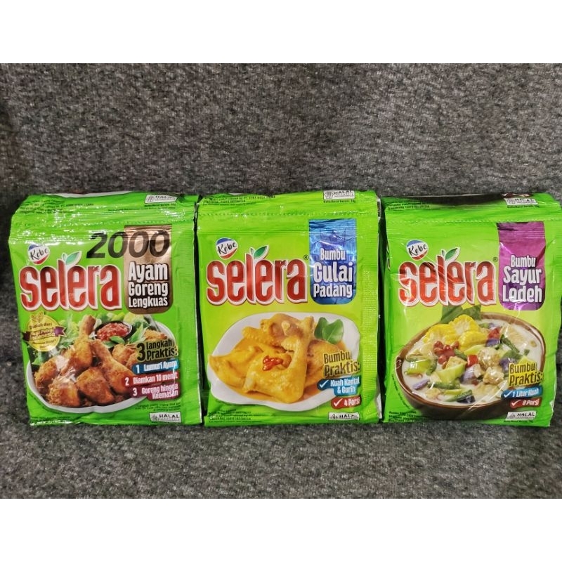 

Bumbu Ayam Goreng Lengkuas/Selera Bumbu Gulai/ Bumbu Sayur Lodeh Kobe 70/80gr