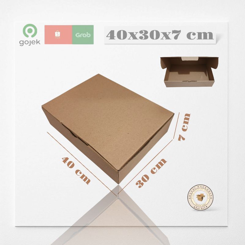 

kardus ukuran 40x30x7 cm die cut model pizza