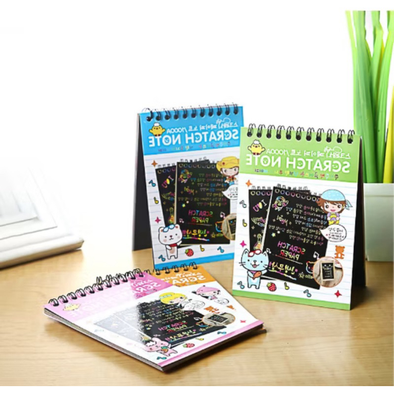 

buku gambar mini tulis gores ajaib colourfull mainan anak