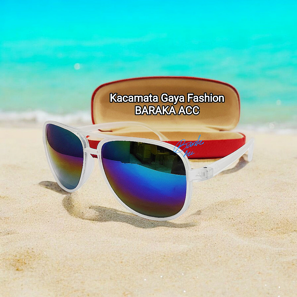 Kacamata Fashion Aviator Pria & Wanita Baraka Acc Anti Silau Berkwalitas Baik