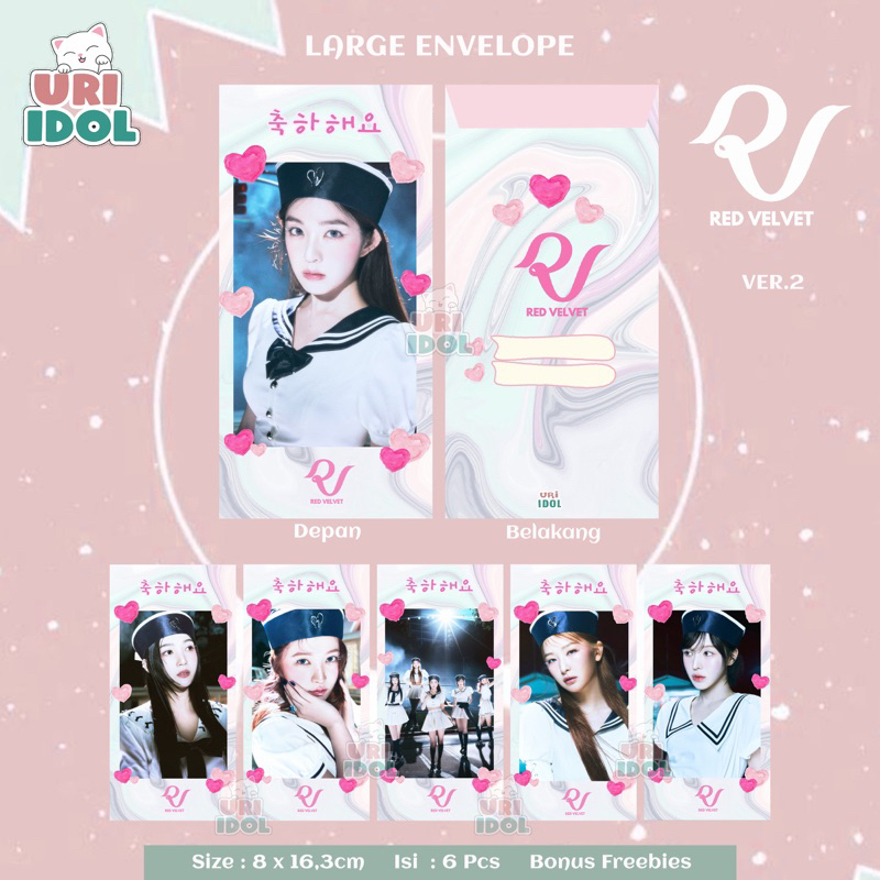 

AMPLOP RED VELVET - VER 2 - 6 PCS - AMPLOP KPOP AMPLOP LEBARAN - AMPLOP NATAL - AMPLOP CHRISTMAS - AMPLOP ANGPAU - AMPLOP IMLEK - AMPLOP HARI RAYA