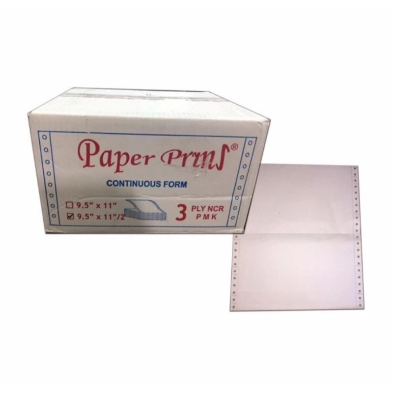 

kertas continuous form 3 ply 9,5 x 11 prs( bagi dua) paper print