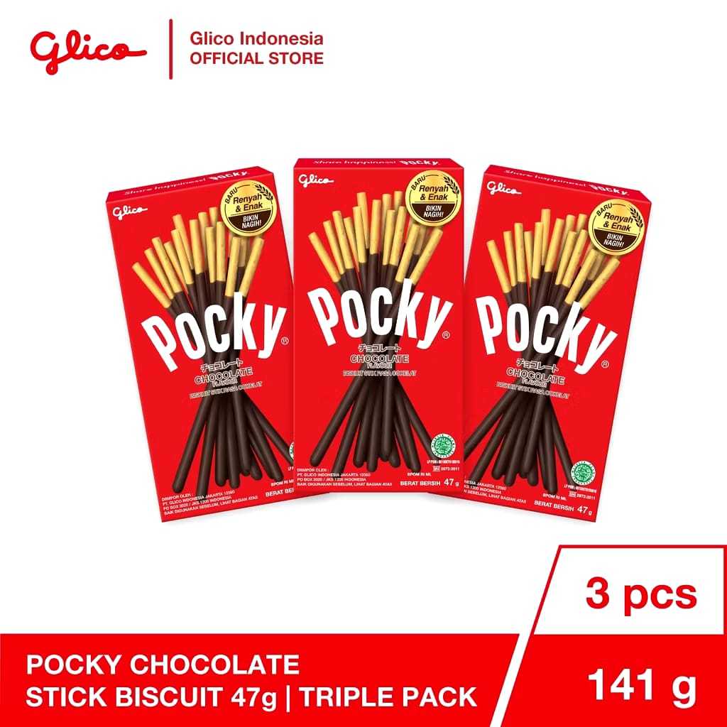 

GLICO POCKY CHOCOLATE FLAVOUR 47GR 3 PCS