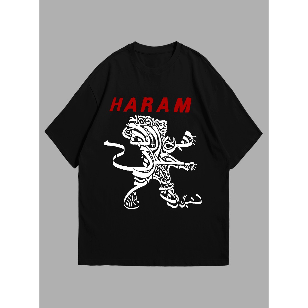 HARAM - AMERICAN POLICE / TSHIRT HITAM / KAOS BAND HARAM PUNK / KAOS HARCORE PUNK