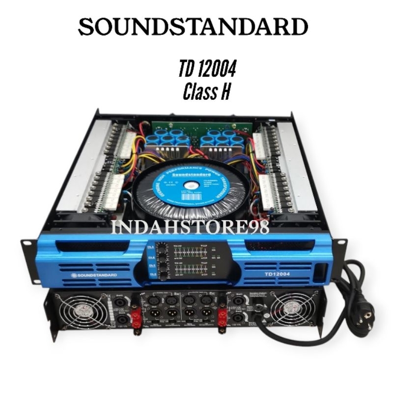 Power 4 Channel Soundstandard TD12004 Pro Class H 4x1200W Soundstandard TD 12004 DSP