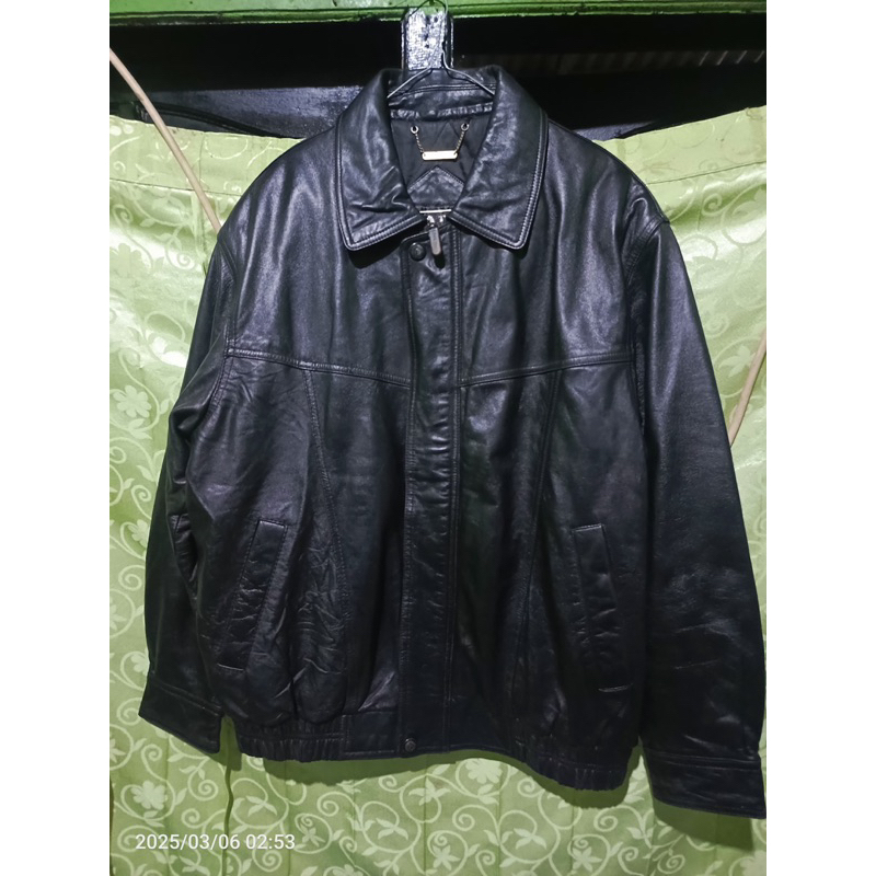 PGA Tour Vintage harrington Leather Jacket kulit asli model bomber herington