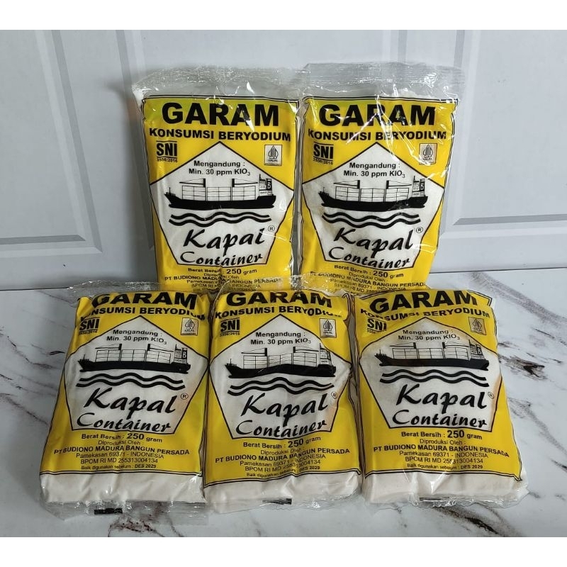 

(5 pcs)Garam Dapur Cap Pasar Rame 250g/Garam Masak Container Beryodium