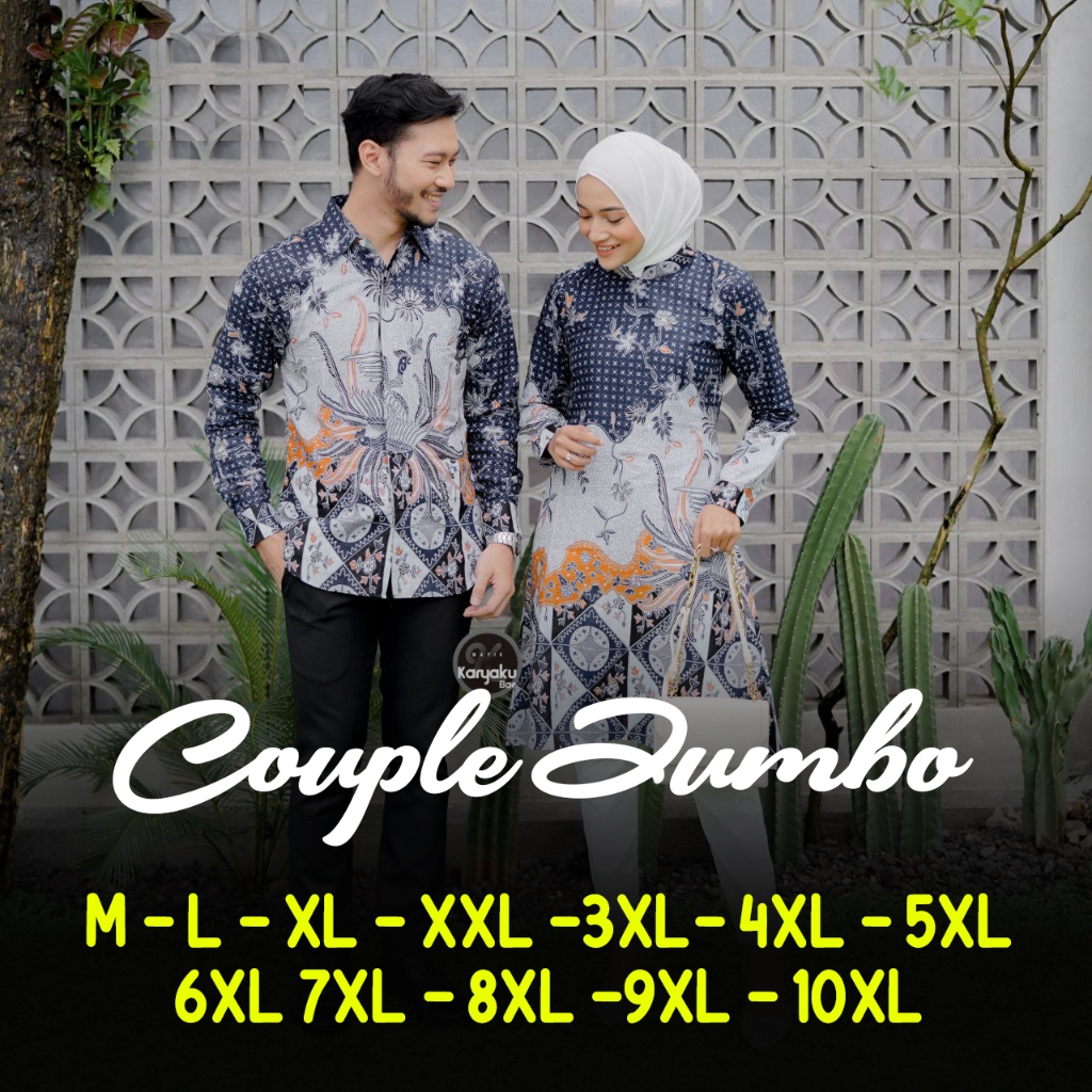 TUNIK COUPLE JUMBO - TUNIK JUMBO - TUNIK BATIK WANITA MODERN - TUNIC BATIK WANITA - TUNIK BATIK WANI