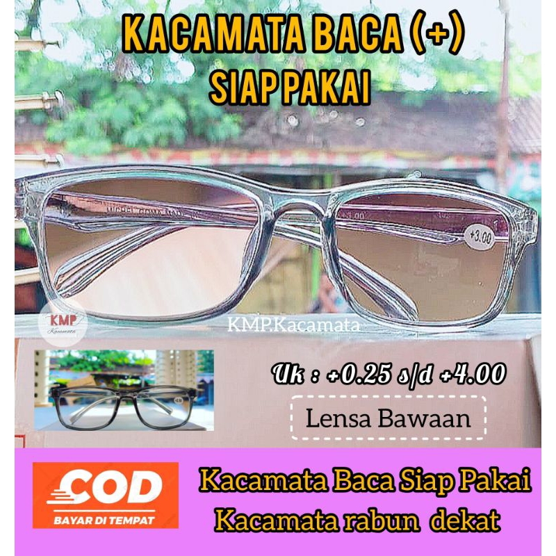 Kacamata Baca Plus +0.25 s/d +4.00 Kacamata Rabun Dekat kacamata pria dan wanita