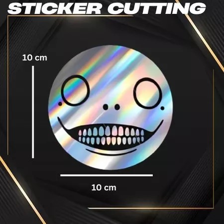 

Stiker Sticker Cutting Tulisan EMil Face Dark Wajah Senyum Stiker Potong Sticker Cutting Berkualitas
