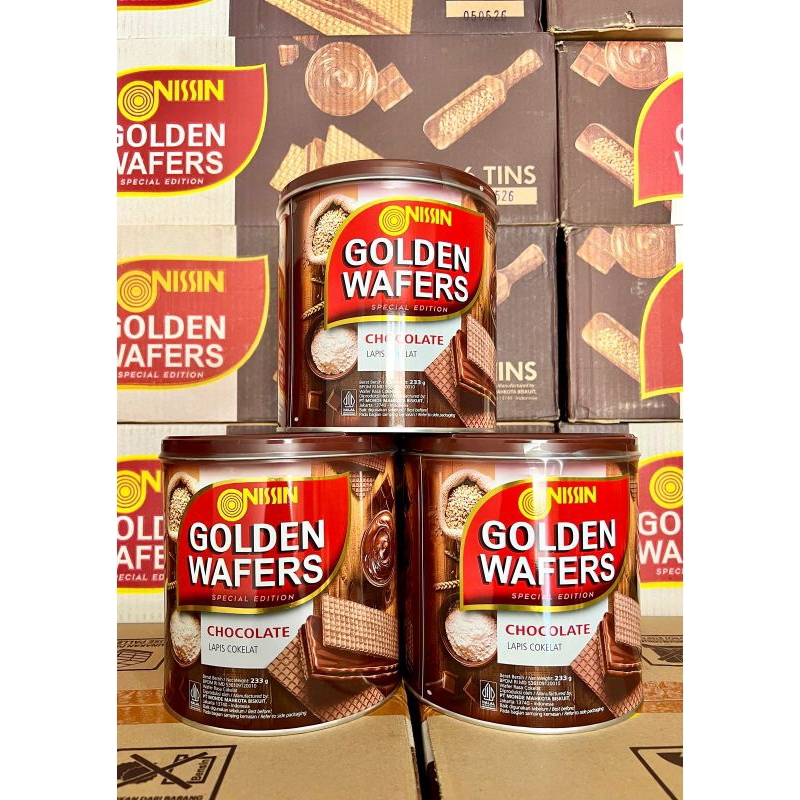 

NISSIN GOLDEN WAFERS CHOCOLATE KALENG 233 GR