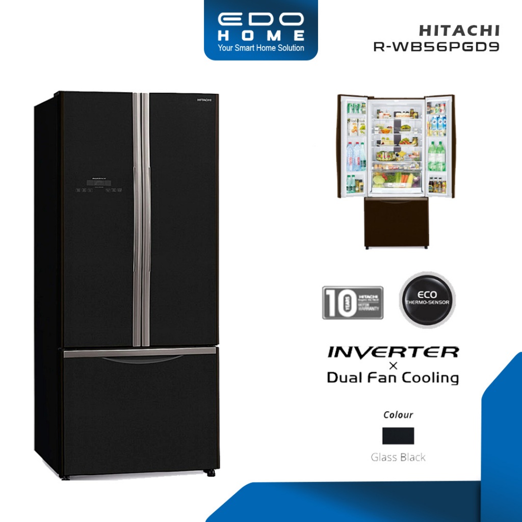 HITACHI RWB56PGD - Kulkas 3 Pintu 455L