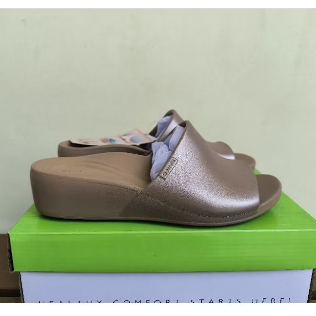 Sandal Aetrex Jamie Orthotic Wedges Tan - US8