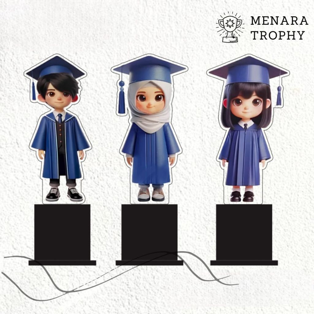 Piala Wisuda Akrilik Custom Piala Wisuda Anak