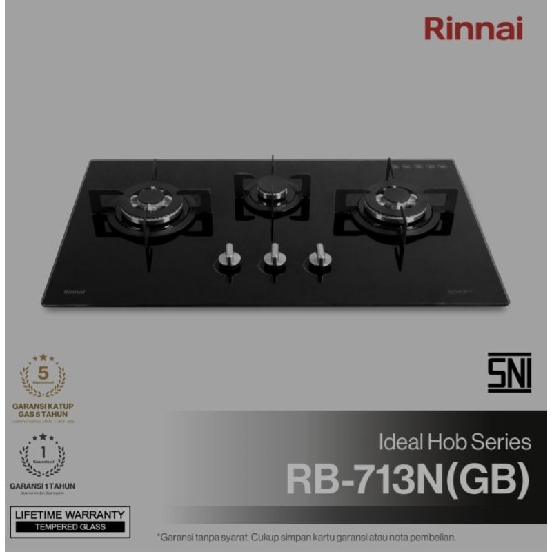 Kompor Tanam Rinnai 3 tungku RB-713N GB