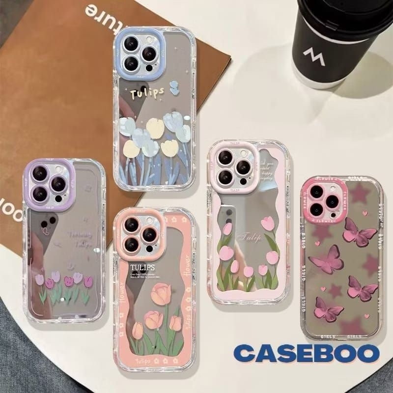 Casing HP Case Mirror Cermin Kaca Softcase Hardcase Android Iphone Untuk HP Samsung