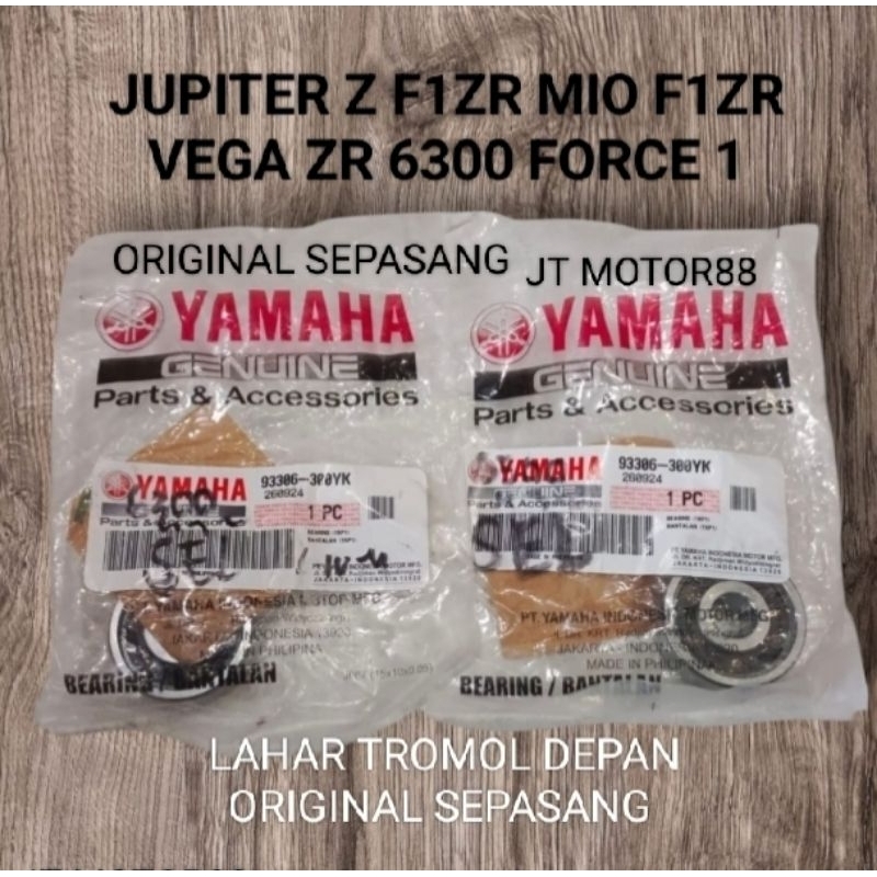 BEARING LAHAR TROMOL DEPAN 6300 JUPITER Z VEGA ZR F1ZR ALFA SEPASANG ORIGINAL