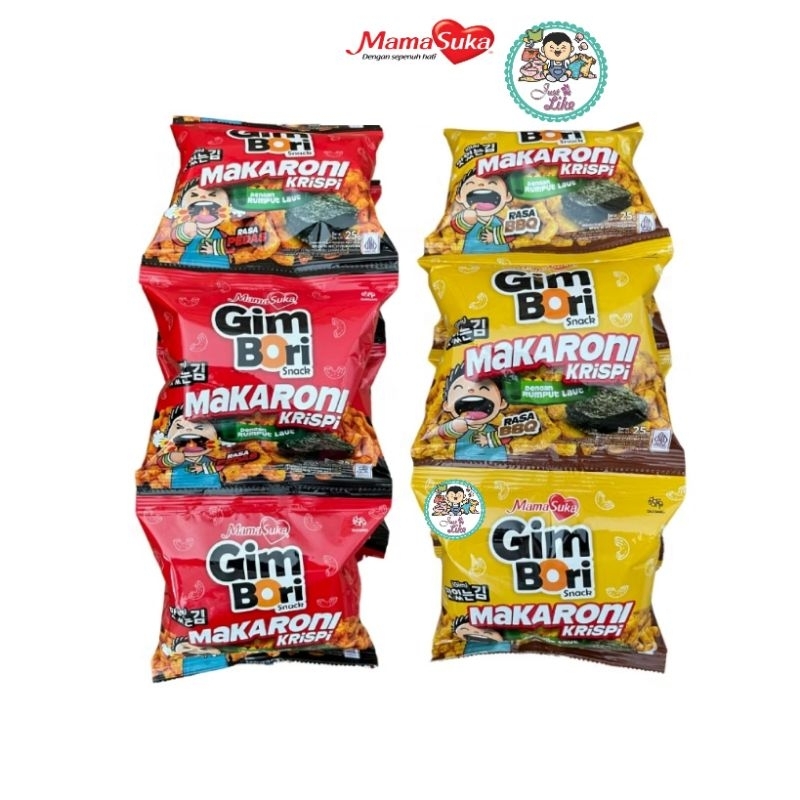 

Mamasuka GimBori Makroni Barbeque / Spicy (Pedas) 25 g / 1 Renceng/10 PCS
