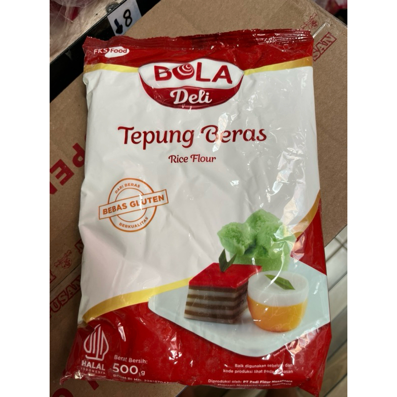 

TEPUNG BERAS MERK BOLA DELI KEMASAN PABRIK BERAT 500 GRAM