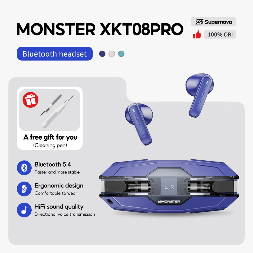 Monster XKT13 Wireless Bluetooth Earphone - TWS Headset