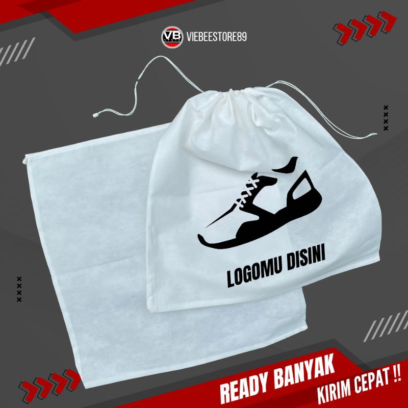 DUSTBAG FREE CUSTOM SABLON REQUEST POUCH SERUT TAS BESAR COVER HELM TEBAL SOUVENIR PROMOSI CETAK LOG