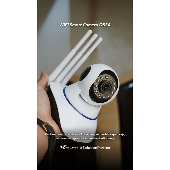 Kamera CCTV Micro SD infrared / IP Kamera CCTV Wireless IP Camera HD 3 antena 1080P/960P - Q5SA [ V3